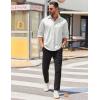 imageCOOFANDY Mens Long Sleeve Wrinkle Free Shirts Casual Button Down Stretch Dress Shirt with PocketWhite