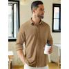 imageCOOFANDY Mens Long Sleeve Wrinkle Free Shirts Stretch Dress Shirts Regular Fit Button Down ShirtBrown
