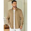 imageCOOFANDY Mens Long Sleeve Wrinkle Free Shirts Stretch Dress Shirts Regular Fit Button Down ShirtBrown