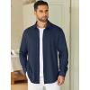 imageCOOFANDY Mens Long Sleeve Wrinkle Free Shirts Stretch Dress Shirts Regular Fit Button Down ShirtDark Blue