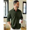 imageCOOFANDY Mens Long Sleeve Wrinkle Free Shirts Stretch Dress Shirts Regular Fit Button Down ShirtDark Green