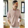 imageCOOFANDY Mens Long Sleeve Wrinkle Free Shirts Stretch Dress Shirts Regular Fit Button Down ShirtKhaki