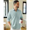imageCOOFANDY Mens Long Sleeve Wrinkle Free Shirts Stretch Dress Shirts Regular Fit Button Down ShirtLight Blue