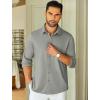 imageCOOFANDY Mens Long Sleeve Wrinkle Free Shirts Stretch Dress Shirts Regular Fit Button Down ShirtLight Grey