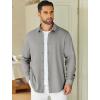 imageCOOFANDY Mens Long Sleeve Wrinkle Free Shirts Stretch Dress Shirts Regular Fit Button Down ShirtLight Grey
