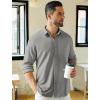 imageCOOFANDY Mens Long Sleeve Wrinkle Free Shirts Stretch Dress Shirts Regular Fit Button Down ShirtLight Grey
