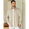 imageCOOFANDY Mens Long Sleeve Wrinkle Free Shirts Stretch Dress Shirts Regular Fit Button Down ShirtLight Khaki