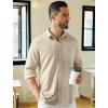 imageCOOFANDY Mens Long Sleeve Wrinkle Free Shirts Stretch Dress Shirts Regular Fit Button Down ShirtLight Khaki