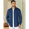 imageCOOFANDY Mens Long Sleeve Wrinkle Free Shirts Stretch Dress Shirts Regular Fit Button Down ShirtNavy Blue