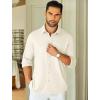 imageCOOFANDY Mens Long Sleeve Wrinkle Free Shirts Stretch Dress Shirts Regular Fit Button Down ShirtWhite