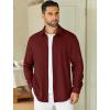 imageCOOFANDY Mens Long Sleeve Wrinkle Free Shirts Stretch Dress Shirts Regular Fit Button Down ShirtWine Red