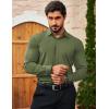 imageCOOFANDY Mens Muscle Fit Dress Shirts Wrinkle Free Long Sleeve Button Down Shirt Stretch Business ShirtArmy Green