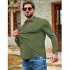 imageCOOFANDY Mens Muscle Fit Dress Shirts Wrinkle Free Long Sleeve Button Down Shirt Stretch Business ShirtArmy Green