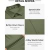 imageCOOFANDY Mens Muscle Fit Dress Shirts Wrinkle Free Long Sleeve Button Down Shirt Stretch Business ShirtArmy Green