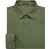 imageCOOFANDY Mens Muscle Fit Dress Shirts Wrinkle Free Long Sleeve Button Down Shirt Stretch Business ShirtArmy Green
