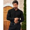 imageCOOFANDY Mens Muscle Fit Dress Shirts Wrinkle Free Long Sleeve Button Down Shirt Stretch Business ShirtBlack