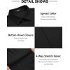 imageCOOFANDY Mens Muscle Fit Dress Shirts Wrinkle Free Long Sleeve Button Down Shirt Stretch Business ShirtBlack