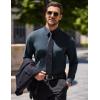 imageCOOFANDY Mens Muscle Fit Dress Shirts Wrinkle Free Long Sleeve Button Down Shirt Stretch Business ShirtDark Blue