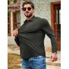 imageCOOFANDY Mens Muscle Fit Dress Shirts Wrinkle Free Long Sleeve Button Down Shirt Stretch Business ShirtDark Green