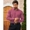 imageCOOFANDY Mens Muscle Fit Dress Shirts Wrinkle Free Long Sleeve Button Down Shirt Stretch Business ShirtDeep Purple