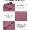 imageCOOFANDY Mens Muscle Fit Dress Shirts Wrinkle Free Long Sleeve Button Down Shirt Stretch Business ShirtDeep Purple