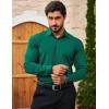 imageCOOFANDY Mens Muscle Fit Dress Shirts Wrinkle Free Long Sleeve Button Down Shirt Stretch Business ShirtEvergreen