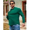 imageCOOFANDY Mens Muscle Fit Dress Shirts Wrinkle Free Long Sleeve Button Down Shirt Stretch Business ShirtEvergreen