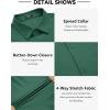 imageCOOFANDY Mens Muscle Fit Dress Shirts Wrinkle Free Long Sleeve Button Down Shirt Stretch Business ShirtEvergreen