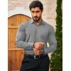imageCOOFANDY Mens Muscle Fit Dress Shirts Wrinkle Free Long Sleeve Button Down Shirt Stretch Business ShirtLight Grey