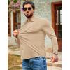 imageCOOFANDY Mens Muscle Fit Dress Shirts Wrinkle Free Long Sleeve Button Down Shirt Stretch Business ShirtLight Khaki