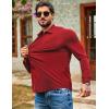 imageCOOFANDY Mens Muscle Fit Dress Shirts Wrinkle Free Long Sleeve Button Down Shirt Stretch Business ShirtRed