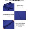 imageCOOFANDY Mens Muscle Fit Dress Shirts Wrinkle Free Long Sleeve Button Down Shirt Stretch Business ShirtSky Blue