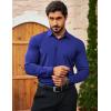 imageCOOFANDY Mens Muscle Fit Dress Shirts Wrinkle Free Long Sleeve Button Down Shirt Stretch Business ShirtSky Blue