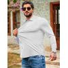 imageCOOFANDY Mens Muscle Fit Dress Shirts Wrinkle Free Long Sleeve Button Down Shirt Stretch Business ShirtWhite