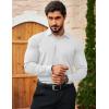 imageCOOFANDY Mens Muscle Fit Dress Shirts Wrinkle Free Long Sleeve Button Down Shirt Stretch Business ShirtWhite