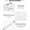 imageCOOFANDY Mens Muscle Fit Dress Shirts Wrinkle Free Long Sleeve Button Down Shirt Stretch Business ShirtWhite