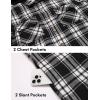 imageCOOFANDY Mens Plaid Hoodie Flannel Shirt Jacket Long Sleeve Casual Fashion Button ShirtsBlack  Grey Plaid