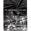 imageCOOFANDY Mens Plaid Hoodie Flannel Shirt Jacket Long Sleeve Casual Fashion Button ShirtsBlack  Grey Plaid