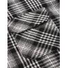 imageCOOFANDY Mens Plaid Hoodie Flannel Shirt Jacket Long Sleeve Casual Fashion Button ShirtsBlack  White Plaid