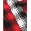 imageCOOFANDY Mens Plaid Hoodie Flannel Shirt Jacket Long Sleeve Casual Fashion Button ShirtsBlack 2  Red