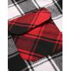 imageCOOFANDY Mens Plaid Hoodie Flannel Shirt Jacket Long Sleeve Casual Fashion Button ShirtsBlack 2  Red