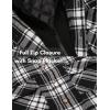 imageCOOFANDY Mens Plaid Hoodie Flannel Shirt Jacket Long Sleeve Casual Fashion Button ShirtsBlack Khaki Plaid