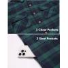 imageCOOFANDY Mens Plaid Hoodie Flannel Shirt Jacket Long Sleeve Casual Fashion Button ShirtsBlue  Green Plaid