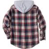 imageCOOFANDY Mens Plaid Hoodie Flannel Shirt Jacket Long Sleeve Casual Fashion Button ShirtsCollege Plaid