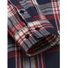imageCOOFANDY Mens Plaid Hoodie Flannel Shirt Jacket Long Sleeve Casual Fashion Button ShirtsCollege Plaid
