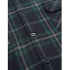 imageCOOFANDY Mens Plaid Hoodie Flannel Shirt Jacket Long Sleeve Casual Fashion Button ShirtsGreen  Black Plaid