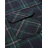 imageCOOFANDY Mens Plaid Hoodie Flannel Shirt Jacket Long Sleeve Casual Fashion Button ShirtsGreen  Black Plaid