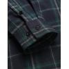 imageCOOFANDY Mens Plaid Hoodie Flannel Shirt Jacket Long Sleeve Casual Fashion Button ShirtsGreen  Black Plaid