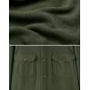imageCOOFANDY Mens Polar Fleece Shacket Long Sleeve Casual Button Down Shirt Jacket with PocketsDark Green