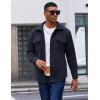 imageCOOFANDY Mens Polar Fleece Shirt Jacket Long Sleeve Casual Button Down Shirts Shacket with PocketsNavy Blue
